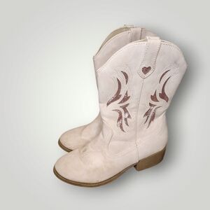 Pink boots  5m Welcome Block Heel Cowboy Boots Pink Blush Glitter
